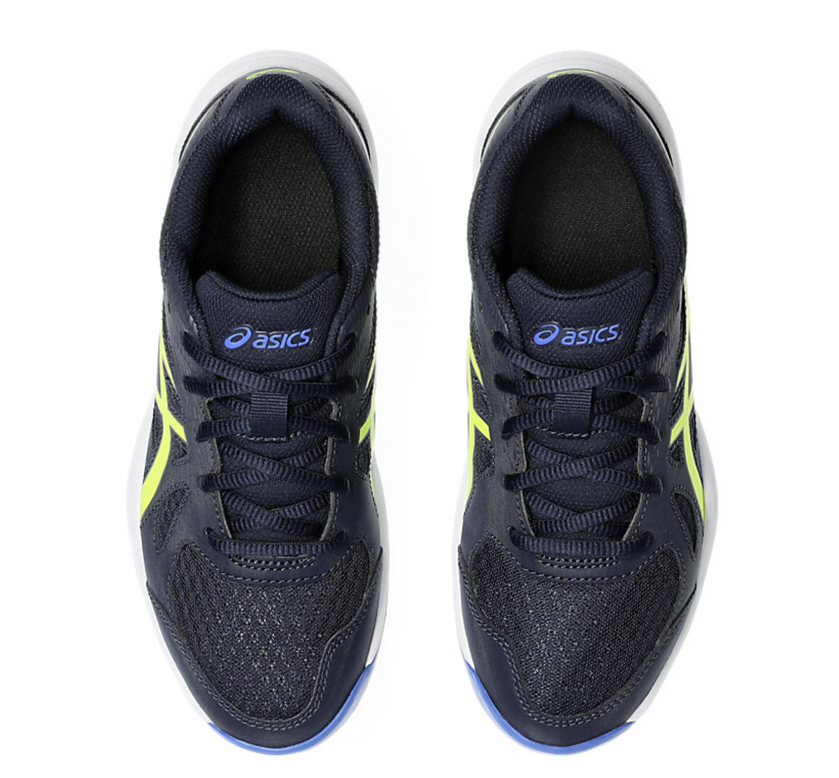 New color - Asics Upcourt GS 6 Junior Court Shoes, Midnight/Safety Yellow