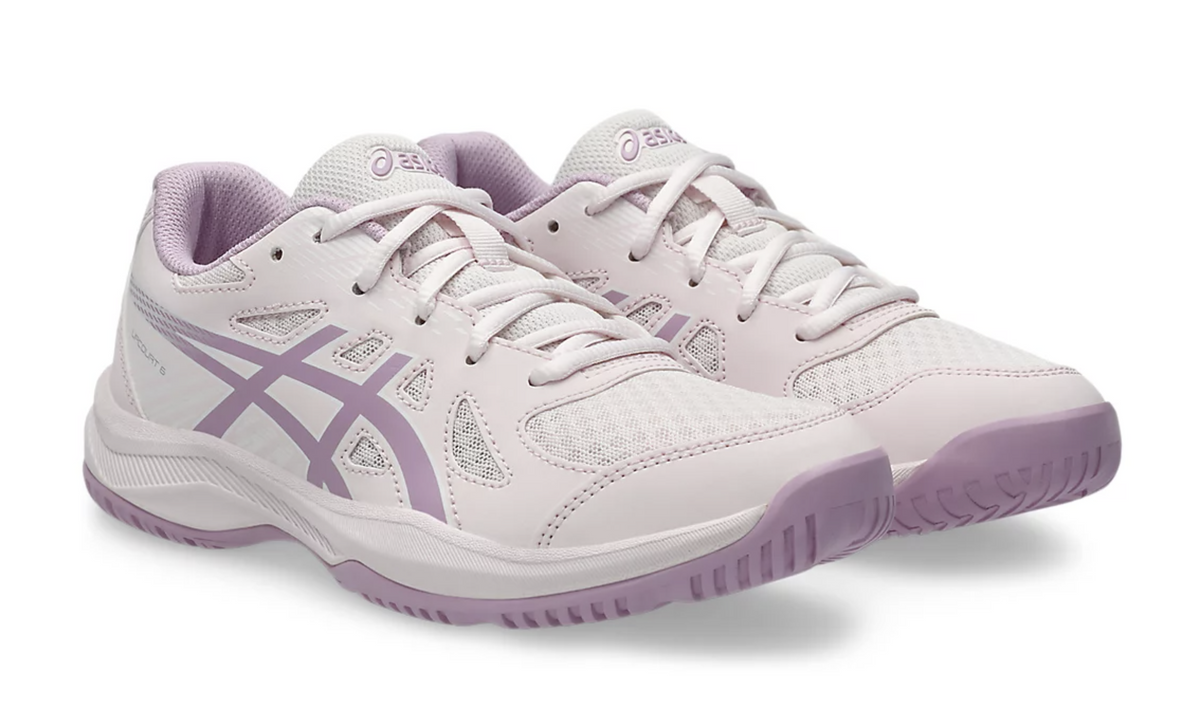 SALE - Asics Upcourt GS 6 Junior Court Shoes, Pale Pink/Light Ube