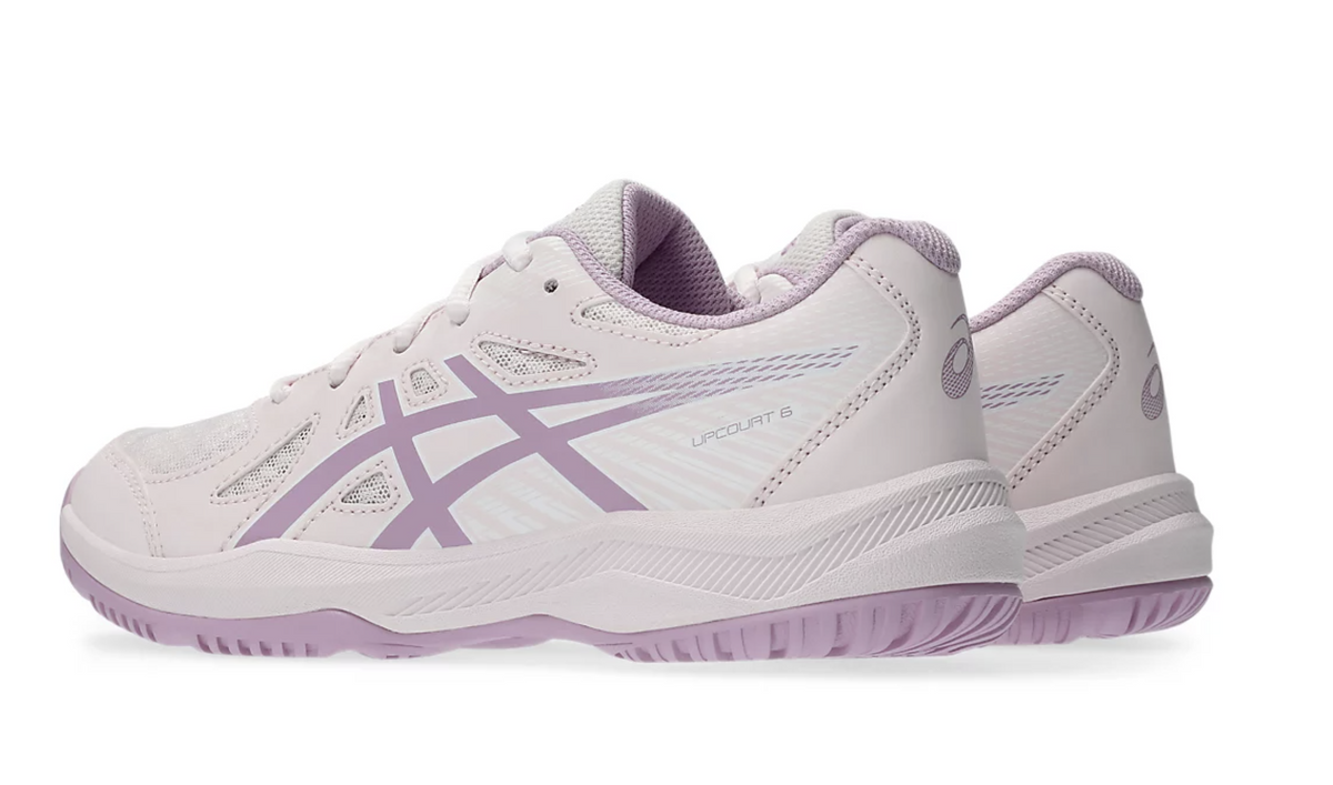 SALE - Asics Upcourt GS 6 Junior Court Shoes, Pale Pink/Light Ube