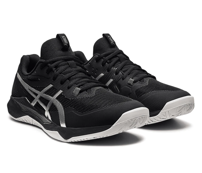 Sale $20 off - Asics Gel-Tactic Men's Court Shoes, Black / Pure Silver - Discount in the cart