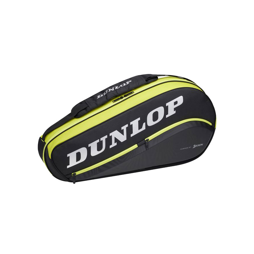 2025 - Dunlop SX Performance 3 Racket Thermo Squash Bag, Black / Yellow