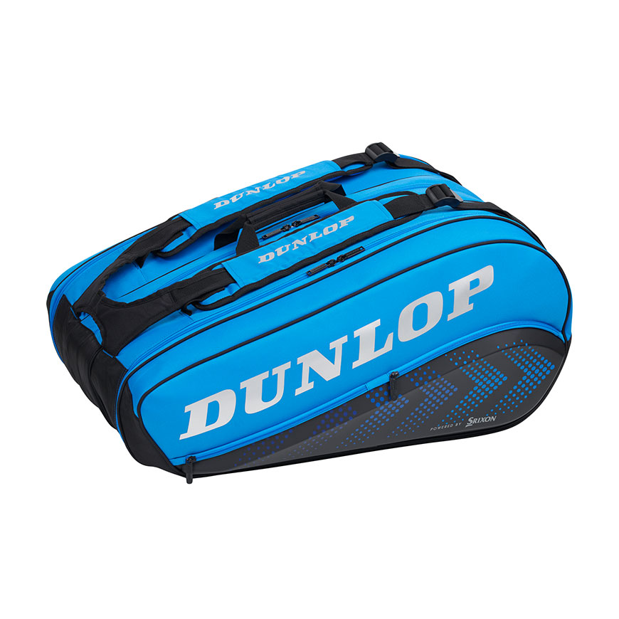 new - Dunlop FX Performance 12 Racket Bag, Black/Blue