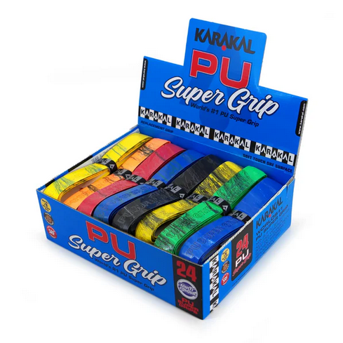 Karakal Super PU Replacement Grip, Multi Colors, Box of 24