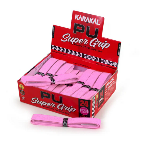 Karakal PU Super Replacement Grip, Pink, Box of 24