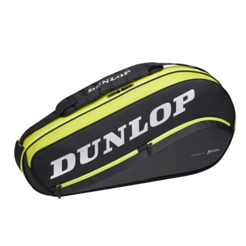 2025 - Dunlop SX Performance 3 Racquet Thermo Squash Bag, Black / Yellow