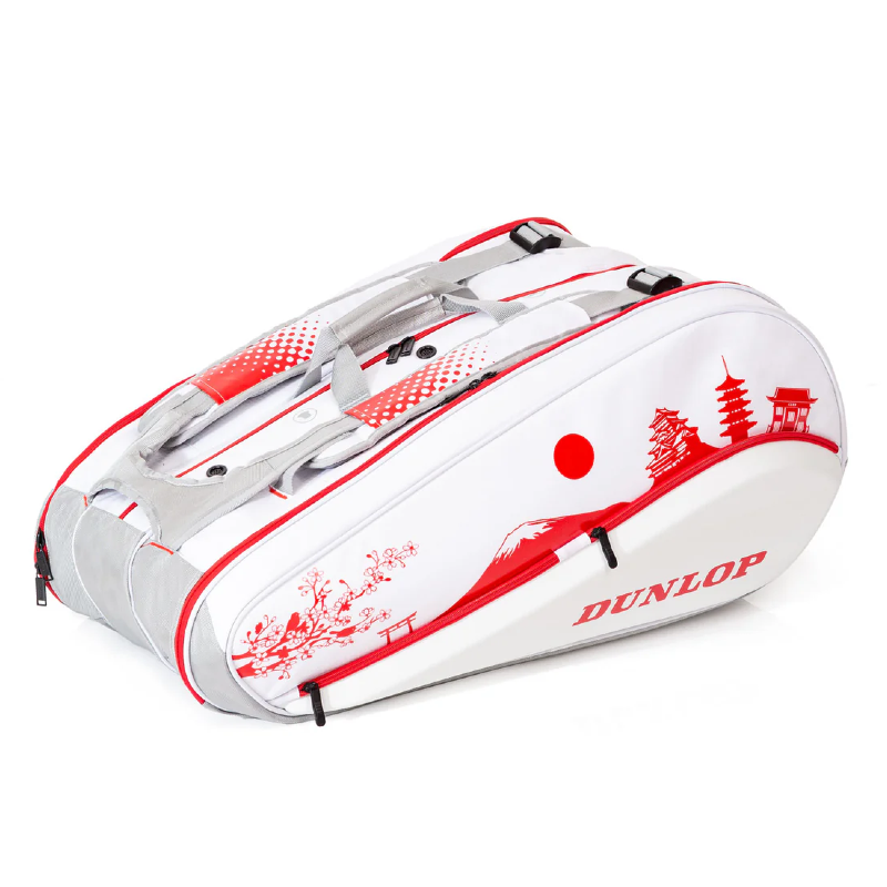 2025 - Dunlop Tokyo SX Performance Tokyo 12 Racquet Bag, White / Red