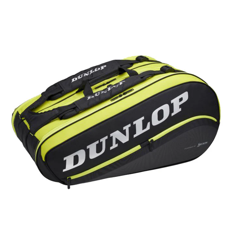 2025 - Dunlop SX Performance 12 Racquet Thermo Squash Bag, Black/Yellow