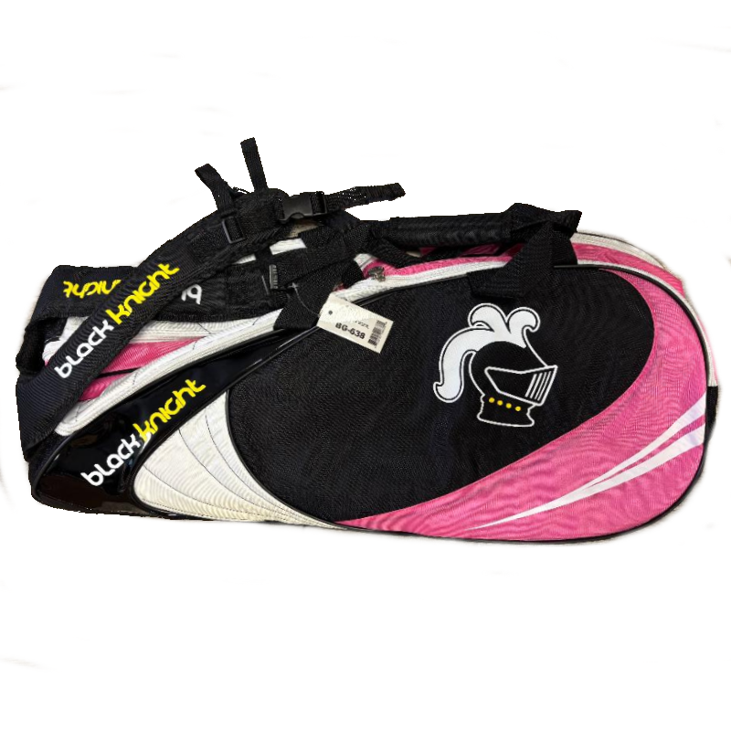 Black Knight Double Gear Racquet Bag, Black/Pink