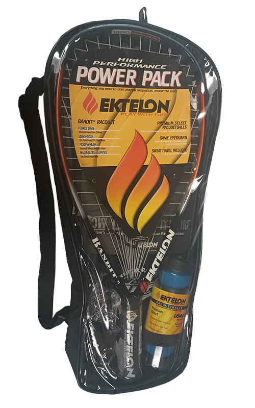 Ektelon Power Pack with Bandit Ti Racquetball Racquet, SS