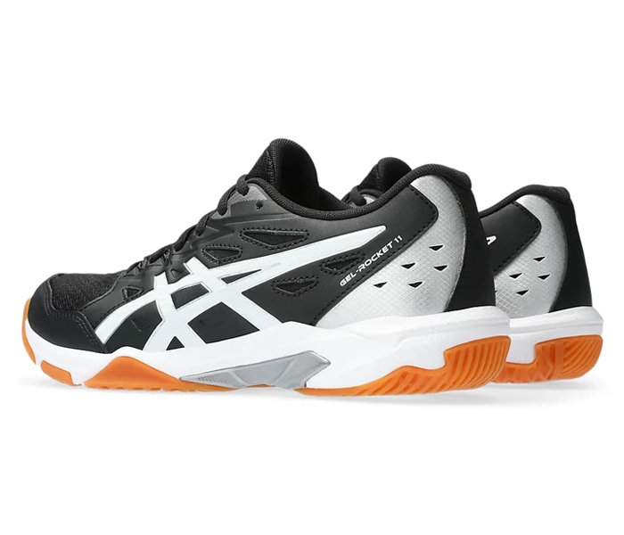 Asics Gel-Rocket 11 Women's Court Shoes, Black/Pure Silver