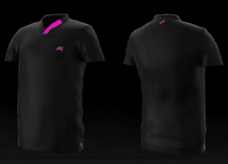 Eye Rackets Performance Line V-Neck Shirt, Black / Pink Trim