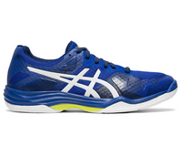 Save $20 - Asics Gel-Tactic 2 Unisex Court Shoes, Blue / White - Discount in the cart