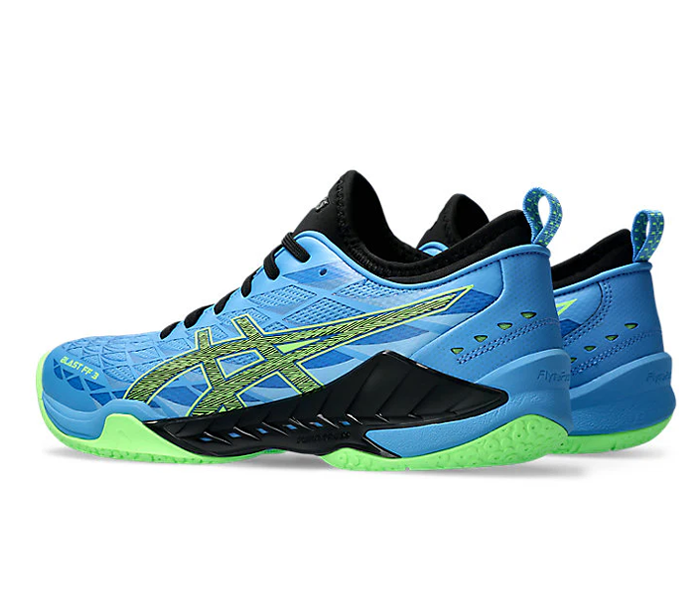 Asics Blast FF 3 Men's Court Shoes, Waterscape / Lime Burst