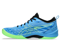 Asics Blast FF 3 Unisex Court Shoes, Waterscape / Lime Burst