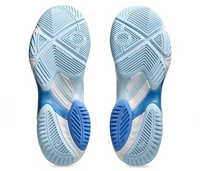 Asics Netburner Ballistic FF 3 Women's Court Shoes, White / Blue Coast
