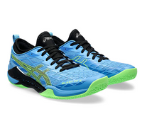 Asics Blast FF 3 Unisex Court Shoes, Waterscape / Lime Burst