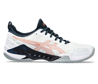 Asics Blast FF 3 Court Shoes, White/Pure Bronze