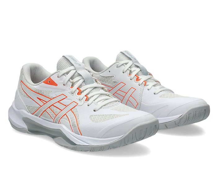 new - Asics Gel Tactic 13 Women's Court Shoes, White/Vivid Coral