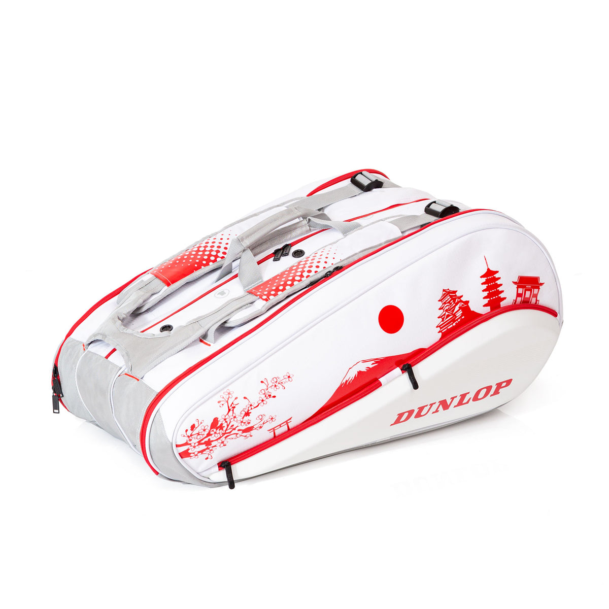 2025 - Dunlop Tokyo SX Performance Tokyo 12 Racket Bag, White / Red