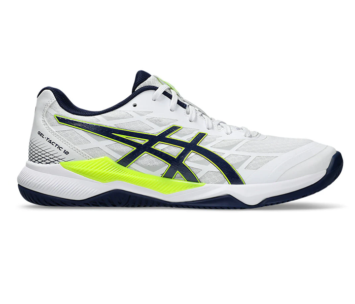 Asics Gel Tactic 12 Men's Court Shoes, White/Blue Expanse