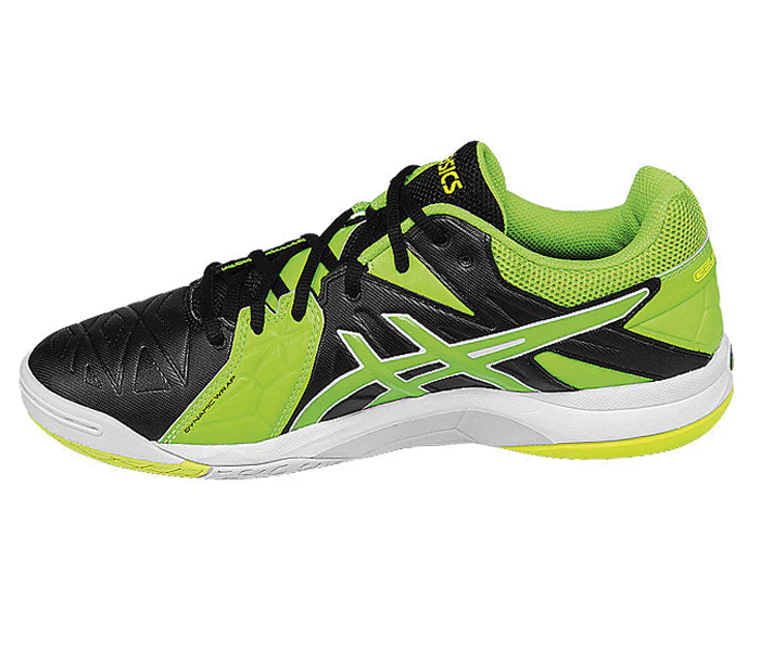 Asics Gel-Cyber Sensei Unisex Court Shoes, Black / White / Green