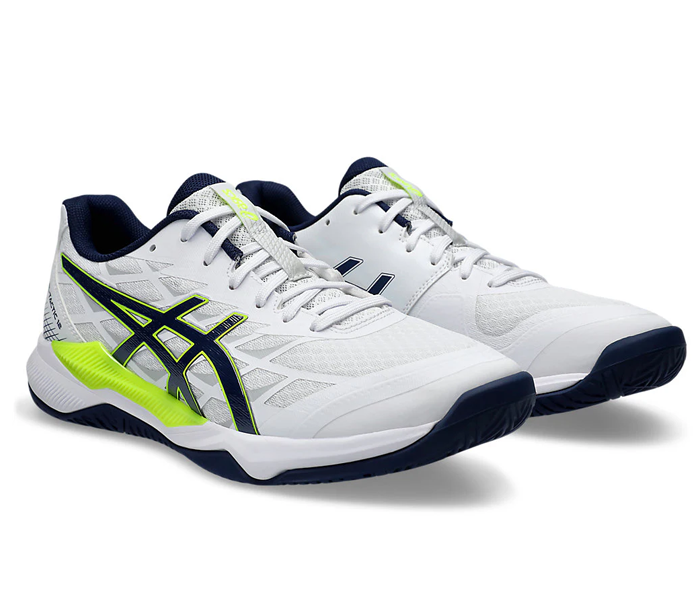 Asics Gel Tactic 12 Men's Court Shoes, White/Blue Expanse
