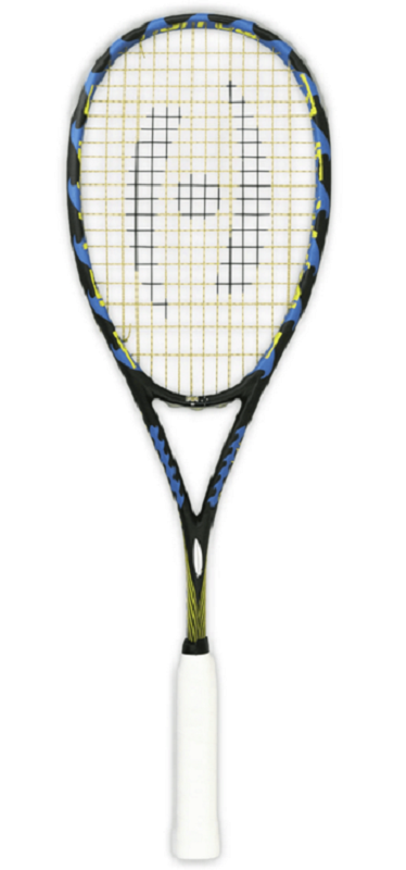 Harrow Spark Squash Racquet, Custom Donna Lobban Wave, Black/Cyan/Yellow