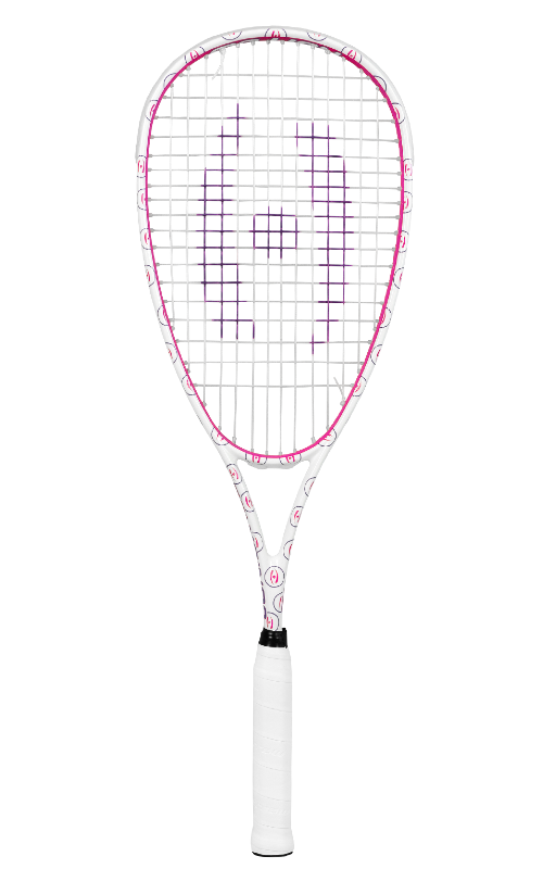 new - Harrow Junior 130 Squash Racket, White/Pink/Purple