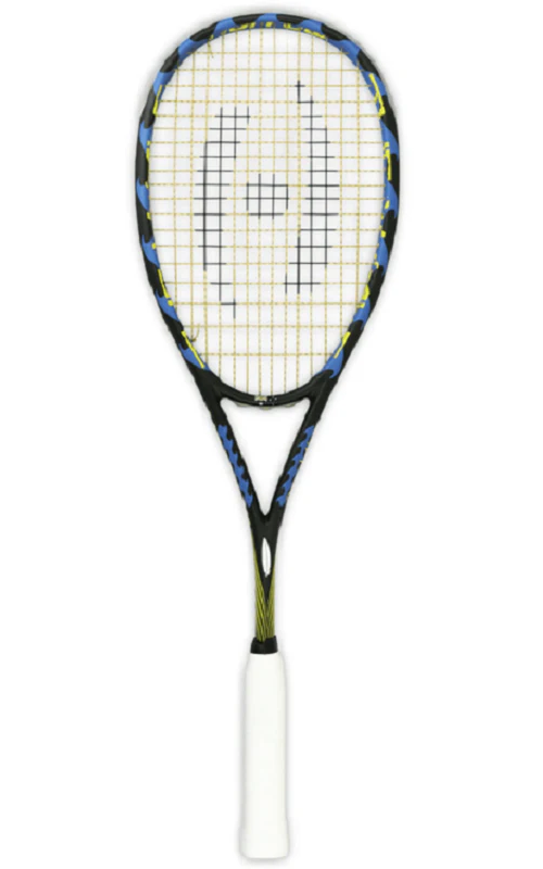 Harrow Spark Squash Racquet, Custom Donna Lobban Wave, Black/Cyan/Yellow