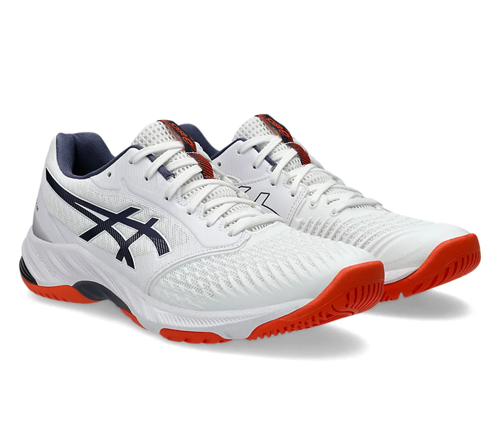 new color - Asics Netburner Ballistic FF 3 Men's Shoes, White/Indigo Fog