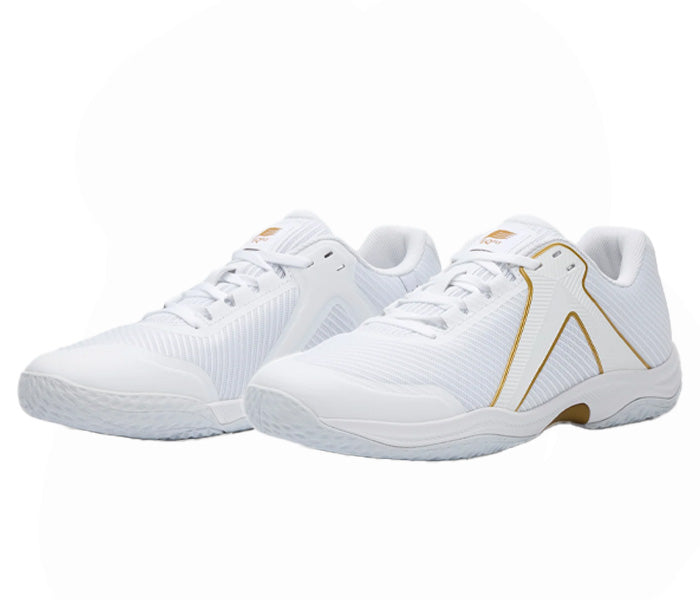 Kanso EQ Fly 2 Unisex Court Shoe, White/Gold