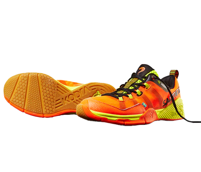 Salming Kobra Men's Court Shoes, Magma Red/Black
