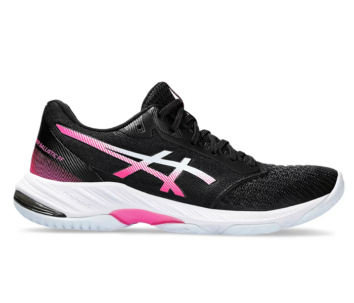 Asics Netburner Ballistic FF 3 Women's Court Shoes, Black / Hot Pink