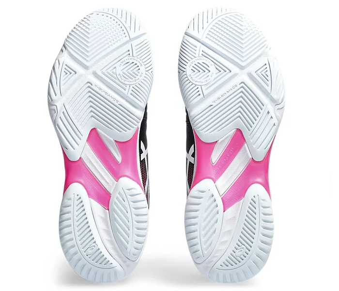 Asics Netburner Ballistic FF 3 Women's Court Shoes, Black / Hot Pink