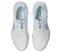 Asics Netburner Ballistic FF 3 Women's Court Shoes, White / Blue Coast