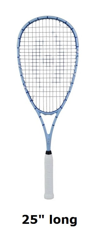 Harrow Junior Squash Racquet, with 1/2 Cover, Carolina Blue/Royal Blue