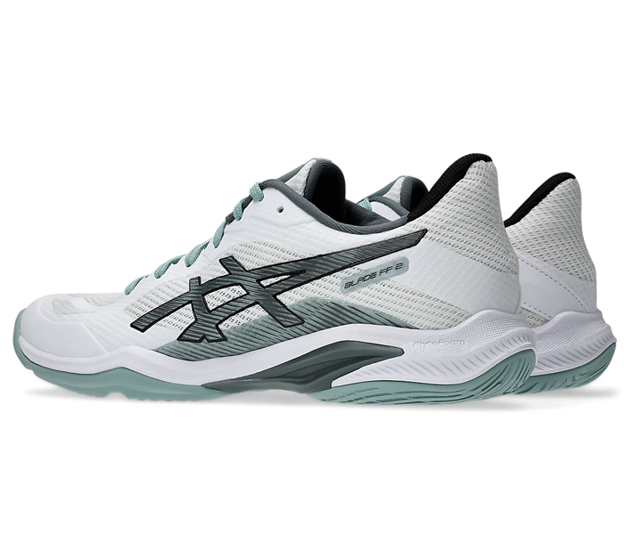 new - Asics Blade FF 2 Men's Court Shoes, White/Ocean Haze
