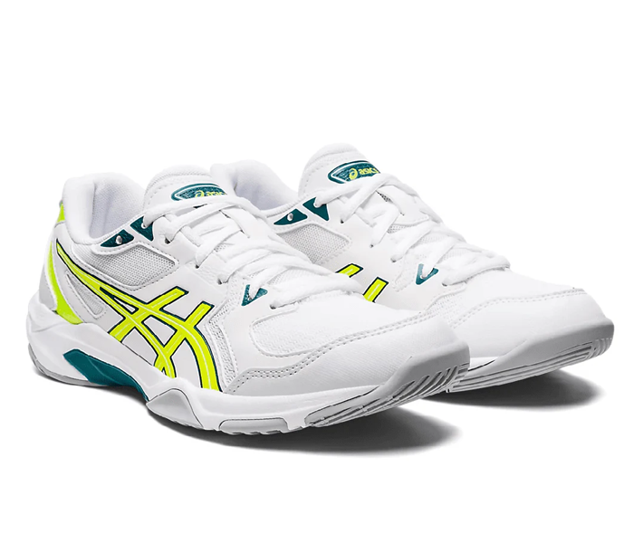 Asics Gel-Rocket 10 Unisex Court Shoes, White / Safety Yellow