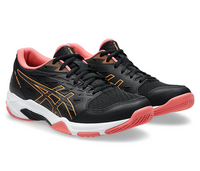 Asics Gel-Rocket 11 Unisex Court Shoes, Black/Orange Pop