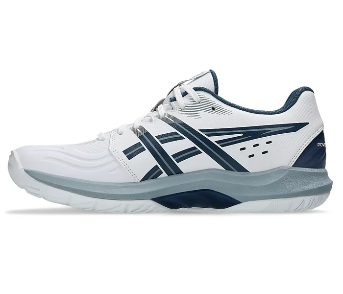SALE - Asics PowerBreak FF Men's Court Shoes, White / Vintage Indigo