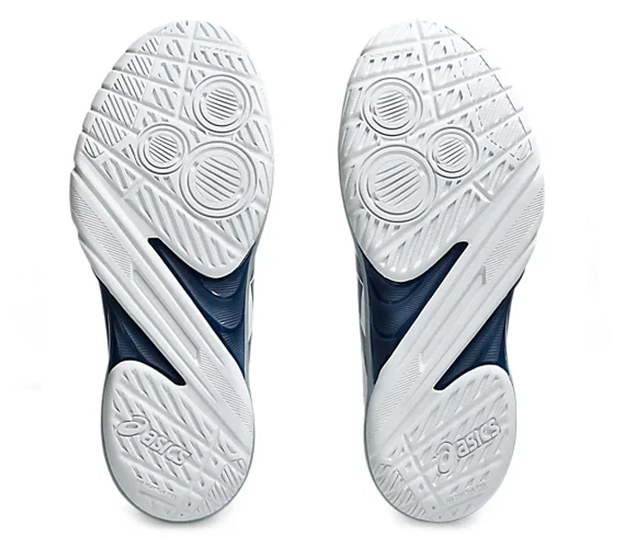SALE - Asics PowerBreak FF Men's Court Shoes, White / Vintage Indigo