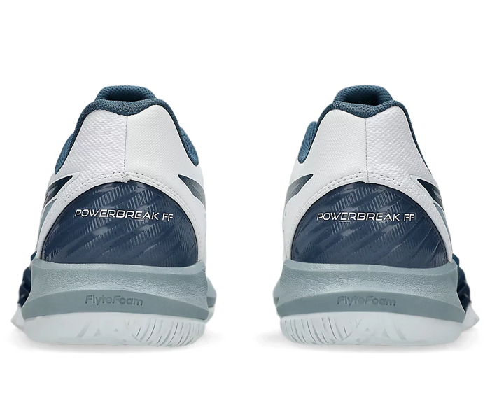 SALE - Asics PowerBreak FF Men's Court Shoes, White / Vintage Indigo