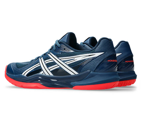 new - Asics Powerbreak FF Men's Court Shoes, Mako Blue/White