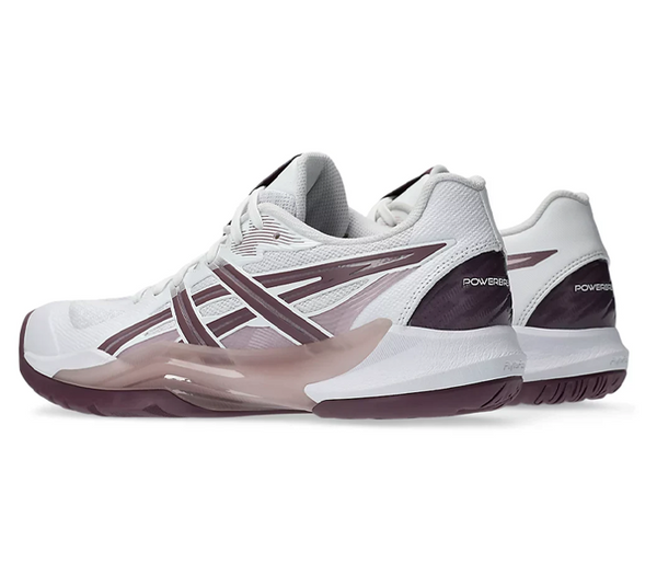 SALE - Asics PowerBreak FF Women's Squash Shoes, White / Dusty Mauve