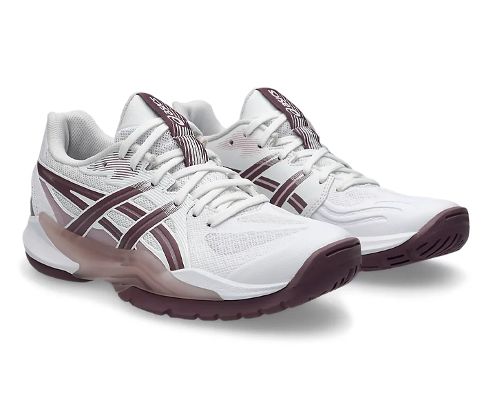 SALE - Asics PowerBreak FF Women's Squash Shoes, White / Dusty Mauve