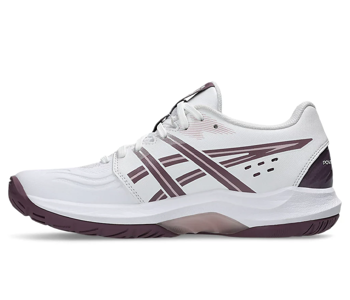 SALE - Asics PowerBreak FF Women's Squash Shoes, White / Dusty Mauve