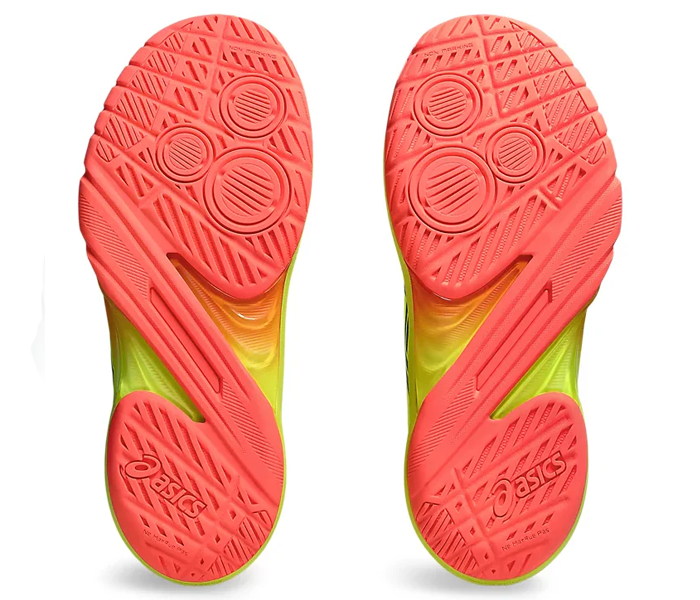 new - Asics PowerBreak FF Paris Women's Court Shoes, Safety Yellow / Black