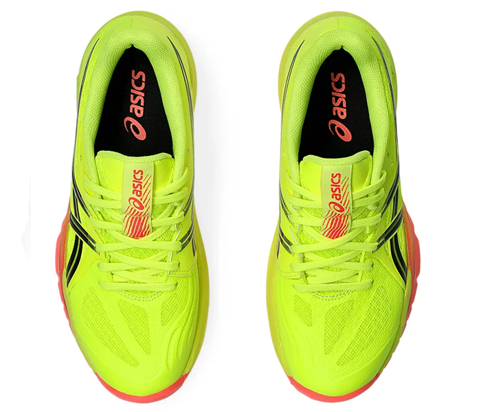 new - Asics PowerBreak FF Paris Women's Court Shoes, Safety Yellow / Black