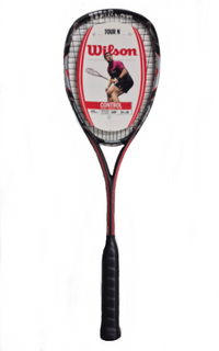 Wilson Tour N Squash Racquet, CUSTOM STRUNG WITH EYE X.TECH