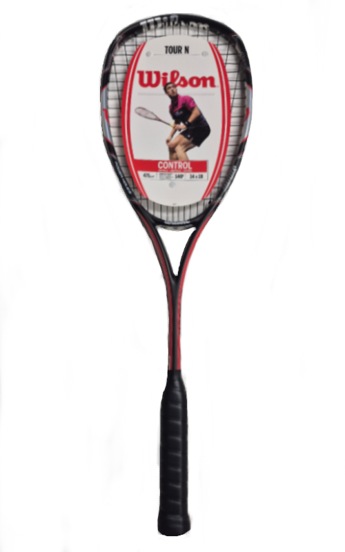 Wilson Tour N Squash Racquet, CUSTOM STRUNG WITH EYE X.TECH